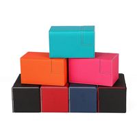 Boîte à cartes MIO 100+ Flip Deck Box, 200 cartes, cuir PU, écologique, résistante à l'eau, portable, boîte à cartes de qualité supérieure avec fermeture magnétique