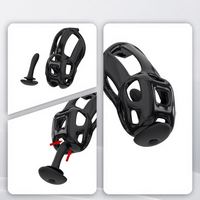 Ceinture de chasteté masculine imprimée en 3D, cage de bondage avec verrou invisible et clé, jouet pour adultes pour hommes, livrée avec dispositif de chasteté portable noir