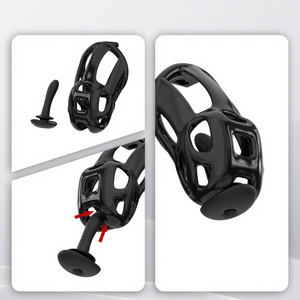 Ceinture de chasteté masculine imprimée en 3D, cage de bondage avec verrou invisible et clé, jouet pour adultes pour hommes, livrée avec dispositif de chasteté portable noir - Product Image 4