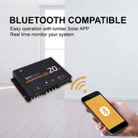 Contrôleur de charge 12V 24V MPPT 20A IP54 Capteur de température Bluetooth