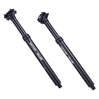 Tija de sillín con gotero para MTB, poste de asiento de suspensión ajustable, enrutamiento interno, Cable externo, palanca remota, 100mm, viaje, 30,9, 31,6