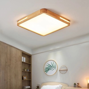 Đèn Trần <span class=keywords><strong>LED</strong></span> Bằng Gỗ Nguyên Khối Đèn Trần Gỗ Hình Chữ Nhật Hình Tròn Hình Vuông Tối Giản Bắc Âu Cho Phòng Khách Phòng Ngủ Giặt Là - Product Image 2