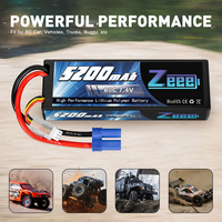 Zeee 7.4V 80C 5200mAh 2S RC يبو البطارية غطاء واقٍ مزخرف لهاتف آيفون مع EC5 التوصيل ل 1/8 1/10 مركبات RC RC سيارة صهريج شاحنة X-Maxx عربات التي تجرها الدواب