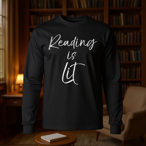 T-shirt à manches longues Reading Is Lit pour les amateurs de livres et les professeurs d'anglais - Product Image 3