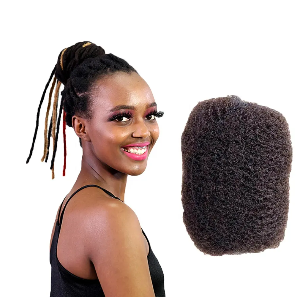 Wholesale High Quality 100%Human Hair Afro Kinky Bulk For Deradlock Hair Extensions (4 packs 8in,)