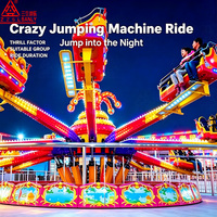 Manège familial Crazy Jumping Machine pour parcs d'attractions et parcs d'aventure, en acier et fibre de verre, à vendre