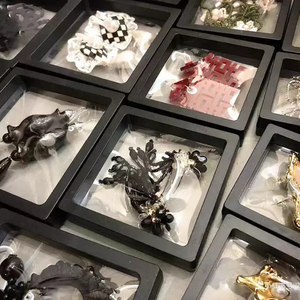 Biểu Tượng Tùy Chỉnh Rõ Ràng Pe Phim Vòng Vòng Cổ Bông Tai Quà Tặng Lưu Trữ Trường Hợp Nhựa 3D Nổi Khung Đồ Trang Sức Hiển Thị Hộp Bao Bì - Product Image 2