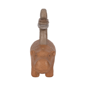 Statuetta di ippopotamo con pietre impilate, scultura in resina per decorazioni per la casa, bagno, ufficio, studio, soggiorno - Product Image 3