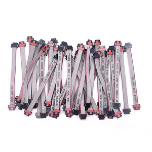30AWG 1.27mm Pitch Gray <b>Ribbon</b> Cable With <b>Red</b> Edge 12Pin Industrial Terminal Wire For PLC Cabinet Wiring Harness - Product Image 1