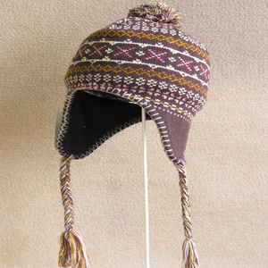 Gorro de punto de invierno con diseño de moda, gorro con orejeras cortado para niños con estampado de punto con orejeras y trenzas, gorros <span class=keywords><strong>Mea</strong></span> Culpa - Product Image 5