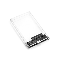 Boîtier de disque dur SSD transparent de 2,5 pouces SATA III vers USB 3.0, boîtier de disque dur externe mobile prenant en charge 6 To pour ordinateur portable PC