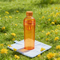 Bouteille d'eau Longstar sans BPA en PC de 260 ml avec infuseur à thé, anti-fuite, écologique, pour la gym, la randonnée, les voyages, à boire directement