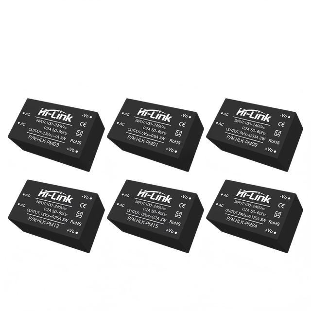 220V to 15V 200mA-3W Power Module HLK-PM15 ACDC Isolated Power Supply Stabilized Output