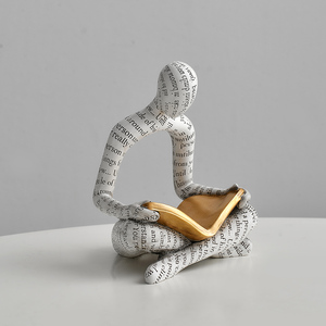 Décor à la maison abstrait personnes Sculptures créatif bureau <span class=keywords><strong>Table</strong></span> ornements intérieur chambre accessoires résine artisanat décoration de bureau - Product Image 2