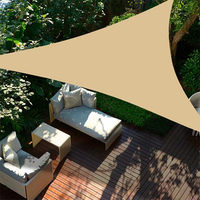 Voile d'ombrage Beige Shades Net Voiles d'ombrage du vent Patio Pelouse Porche Pont Arrière-cour Pergola Plage Aire de jeux Voile d'ombrage extérieure