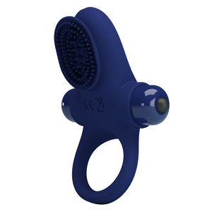 Dildo g-spot vibrazione anello coppia impermeabile con blocco rosa vibratore anello vibrante giocattoli del sesso per gli uomini - Product Image 4