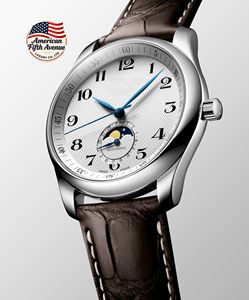 นาฬิกาข้อมือดีไซน์หรูหราทันสมัย พร้อมหน้าปัดแสดงข้างขึ้นข้างแรม สายหนังแท้ ตัวเรือนสแตนเลส ระบบกลไก - Product Image 6