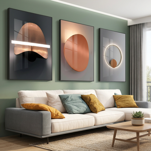 ARTFEB - Arte Mural Moderno Enmarcado en Madera para Sala de Estar, Dormitorio, Oficina, Decoración, Juego de 3 Impresiones de Retratos con Base de Metal - Product Image 3