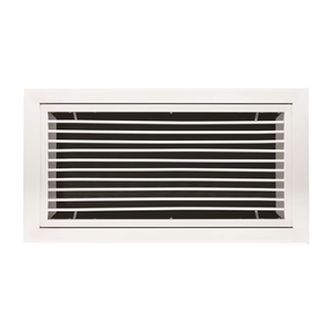 Apartment & Mall HVAC Montaje en pared Tamaño personalizado Aluminio con recubrimiento en polvo blanco Rejilla de barra lineal que se puede abrir con filtro de nailon - Product Image 1