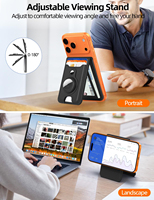 Dompet Kulit PU Lembut Kustom dengan Magnet, Tempat Kartu Nama, Penahan Ponsel, dan Pelindung RFID