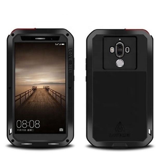 LoveMei Shockproof Aluminum Metal Waterproof Protective Phone Case for Huawei Mate 10 Pro Back Cover