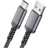Câble de données universel compatible en nylon tressé avec interface Type-C