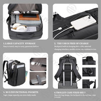 Sac à dos Fuliya personnalisé multifonctionnel, imperméable, antivol, avec port USB, respirant, écologique, grande capacité, pour affaires et école, antichoc, 15.6 pouces