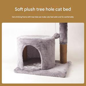 Perabotan Berkualitas Tinggi Pohon Kucing Modern dari Kayu dengan Rumah Hewan Peliharaan untuk Kucing Kecil - Product Image 3