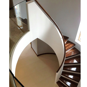 Victoria phong cách cầu thang chất lượng hàng đầu cong gỗ cầu thang thiết kế cổ điển wrought sắt lan can - Product Image 5