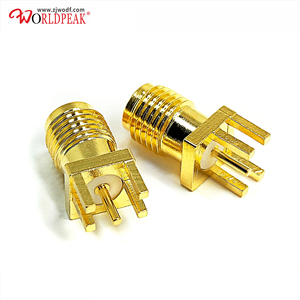 Đồng thau mạ Vàng RP <span class=keywords><strong>SMA</strong></span> nữ Jack kết nối để PCB cạnh gắn kết nữ receptacle <span class=keywords><strong>180</strong></span> độ mạ vàng - Product Image 6
