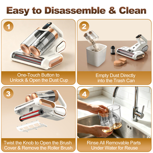 Aspiradora Inalámbrica para Colchones y Camas con Succión de 16KPa - Product Image 6