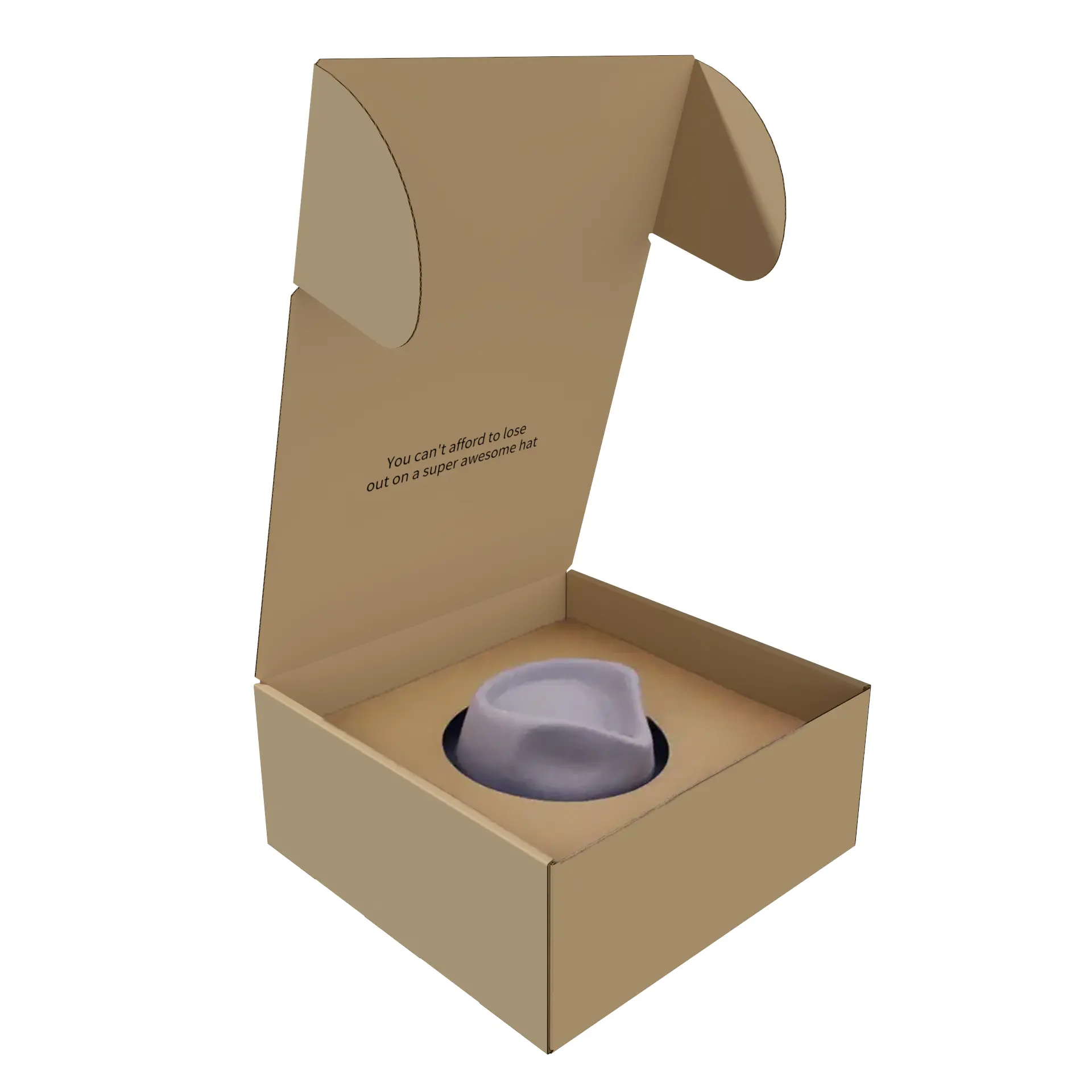 बड़े व्यापक कगार फेडोरा टोपी बॉक्स पैकेजिंग कस्टम लोगो मुद्रण चरवाहा टोपी बॉक्स फेडोरा टोपी बॉक्स