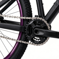 Vélo de montagne à cadre rigide en alliage d'aluminium de 26 pouces avec fourche à suspension, freins à disque hydrauliques, vitesse unique, niveau d'entrée, pour les trajets en ville