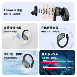 Bsinfen Wireless Earphones <b>Bluetooth</b> 5.4 Touch Control IPX5 Waterproof Sports Earbuds With Charging Case - Product Image 2