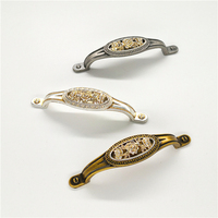 Poignée de porte de style européen classique de luxe, argent antique, bon prix, poignée de placard de cuisine, boutons de meubles