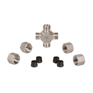 ข้อต่อท่อสแตนเลส ROKE 316 แบบสี่ทาง สำหรับระบบไฮดรอลิก มาตรฐาน ISO8434 1 DIN2353 - Product Image 5