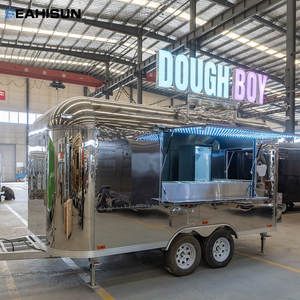 Camion de restauration mobile en acier inoxydable et pour <span class=keywords><strong>camping</strong></span>-<span class=keywords><strong>car</strong></span>, idéal pour la vente de glaces, de café ou de nourriture, avec protection contre le vent - Product Image 1