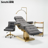 Table de Soin Électrique en Velours à 3/4 Moteurs pour Esthéticiennes, Lit de Massage Facial et des Cils, Table Cosmétique Chauffante – Meilleures Ventes