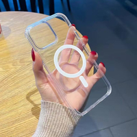 Coque de téléphone transparente magnétique à chargement sans fil pour iPhone 18 17 16 15 14 13 Pro Max