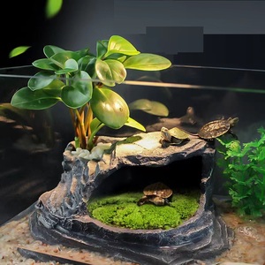 Boîte de cachette pour reptiles, tronc d'arbre en résine, cachette, boîte de cachette pour tortues, habitat, <span class=keywords><strong>plateforme</strong></span> de bain de soleil, cachette pour petits animaux, serpent, reptile - Product Image 2