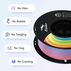 Filamento Ender Rainbow PLA Plus de 1.75mm, 1kg, Multicolor, Filamento de Plástico para Impresora 3D - Product Image 3