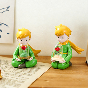 Prince Roses Preserved Bouquet Resin Figurine Tabletop Ornament Valentine'S Day Gift Elegant Cartoon Design - Product Image 1