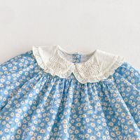 Nouvelles robes pour filles printemps-automne, tissu jacquard, col à revers, jupes pour enfants, mode princesse, tenues en coton pour filles