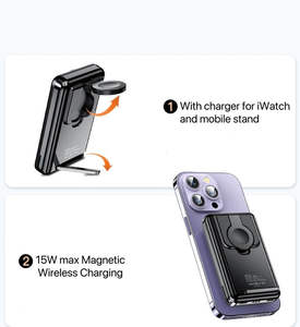 Le plus récent support de banque d'alimentation sans fil magnétique détachable 4 en 1 Base de charge sans fil <span class=keywords><strong>amovible</strong></span> pour <span class=keywords><strong>iphone</strong></span> iwatch airpods - Product Image 4