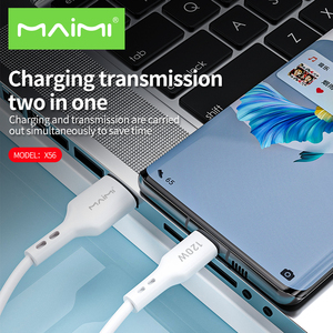 Maimi 1,5 m Alambre de silicona de alta elasticidad cable de cobre puro lámina de aluminio capa de blindaje 120W cable de datos flash línea de carga - Product Image 4