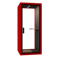Cabine de bureau insonorisée mobile et moderne avec ventilation et éclairage LED pour réunions et enregistrements téléphoniques