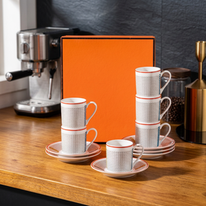 Service à thé 12 pièces en porcelaine fine classique, portable pour usage en café, vente en gros d'usine, best-seller, export mondial ZF - Product Image 3