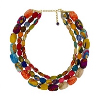 Conjuntos de Joyería Africana Bohemia para Mujer Barode: Gargantilla, Pendientes y Collar de Cuerda con Cuentas de Tela Ecológica, Estilo Tribal y de Alta Costura
