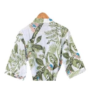 New <b>Kimono</b> Robe Cotton Floral Hand Block Print Breathable Long Sleeve Nightwear & Luxury <b>Beach</b> Cover-Up Wholesale Price - Product Image 3