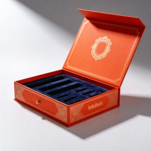 Confezione <span class=keywords><strong>Regalo</strong></span> Personalizzata per Profumi, Scatola di Cartone con Logo, Lussuosa Confezione Cosmetica, Semplice Scatola Pieghevole Personalizzata per Gioielli - Product Image 3